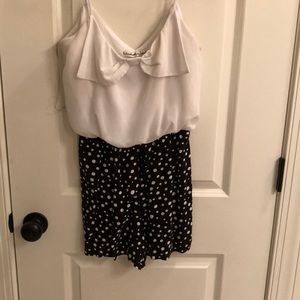 Black and white romper